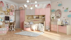 Детская комната Грэйси (Розовый/Серый/корпус Клен) в Павлоградке - pavlogradka.katalogmebeli.com | фото 13