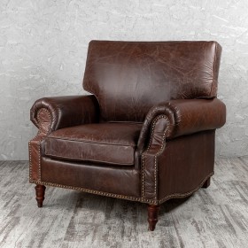 Кресло кожаное Лофт Аристократ (ширина 1100 мм) в Павлоградке - pavlogradka.katalogmebeli.com | фото