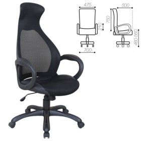 Кресло офисное BRABIX Genesis EX-517 (черное) в Павлоградке - pavlogradka.katalogmebeli.com | фото 1