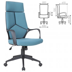 Кресло офисное BRABIX Prime EX-515 (голубая ткань) в Павлоградке - pavlogradka.katalogmebeli.com | фото 1