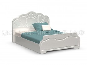 Кровать 1,4м Гармония (Белый/Белый глянец) в Павлоградке - pavlogradka.katalogmebeli.com | фото
