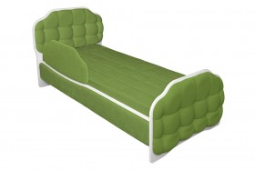 Кровать 190 Атлет Lux 76 Зелёный (мягкий бортик) в Павлоградке - pavlogradka.katalogmebeli.com | фото