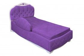 Кровать 190 Гармония Lux 32 Фиолетовый (мягкий бортик) в Павлоградке - pavlogradka.katalogmebeli.com | фото