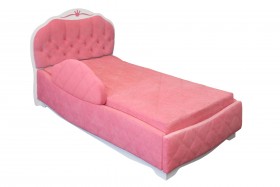Кровать 190 Гармония Lux 36 Розовый (мягкий бортик) в Павлоградке - pavlogradka.katalogmebeli.com | фото