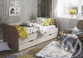 Кровать детская Балли 2-х уровневая (шимо темный/шимо светлый) в Павлоградке - pavlogradka.katalogmebeli.com | фото