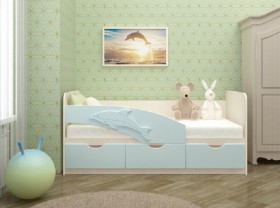 Кровать детская 1,6м Дельфин (Розовый металлик) в Павлоградке - pavlogradka.katalogmebeli.com | фото