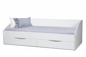 Кровать одинарная "Фея - 3" (симметричная) New/(белый / белый / ДВПО: белый) в Павлоградке - pavlogradka.katalogmebeli.com | фото
