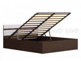 Кровать с подъемным механизмом Нэнси 1,6м (Венге/Белый глянец) в Павлоградке - pavlogradka.katalogmebeli.com | фото