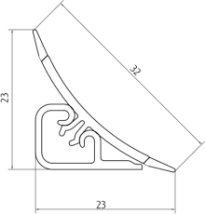 Плинтус LB-23, L=3000мм, шоколадный опал в Павлоградке - pavlogradka.katalogmebeli.com | фото 2