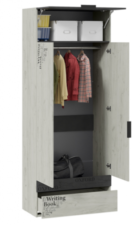 Шкаф комбинированный для одежды «Оксфорд-2» в Павлоградке - pavlogradka.katalogmebeli.com | фото 2