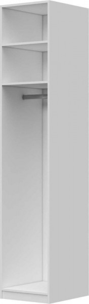 Шкаф ШР-1 без зеркала Вива (Белый/Белый глянец/Платина) в Павлоградке - pavlogradka.katalogmebeli.com | фото 3