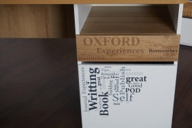 Стол с ящиками «Оксфорд» (Ривьера/Белый с рисунком) в Павлоградке - pavlogradka.katalogmebeli.com | фото 9